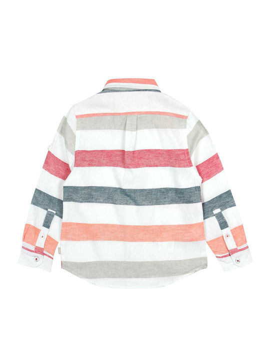 Boboli Kids Shirt Multicolour Linen Shirt Long Sleeves