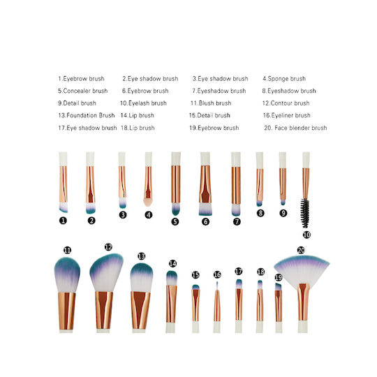 Maange Professionell Set mit Make-up-Pinseln aus synthetischem Haar 20Stück