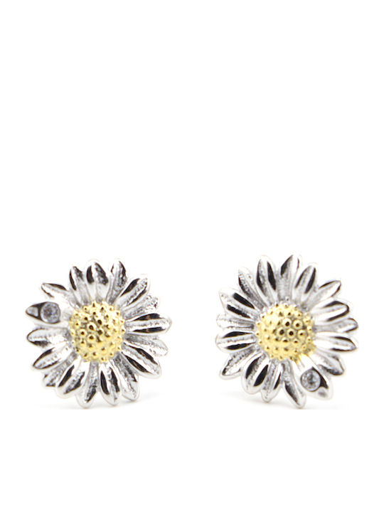 Cercei Fetite Studs Flori Din Argint