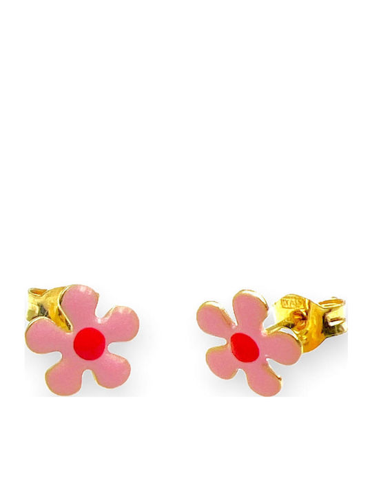 Xryseio Cercei Fetite Studs Model Flori Din Aur 9K