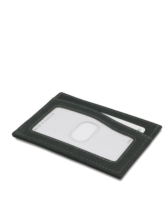 Leggera Ανδρικό Πορτοφόλι Καρτών με RFID Μαύρο