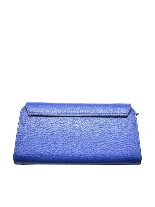 Large Leather Women's Wallet Classic Blue