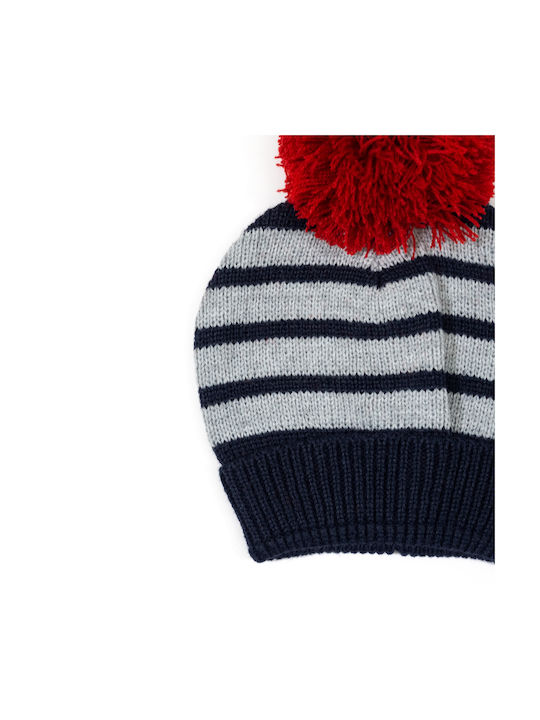 Birba Trybeyond Kids Beanie Set with Scarf Knitted Navy Blue