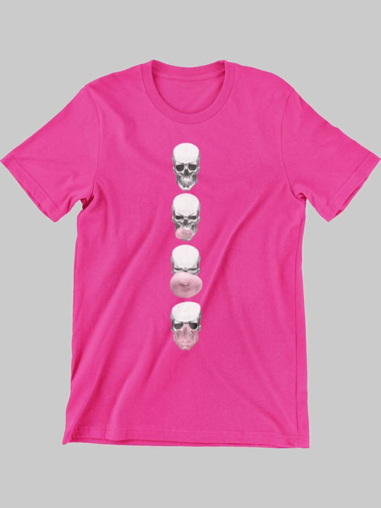 Детска тениска Син Skull Bubble