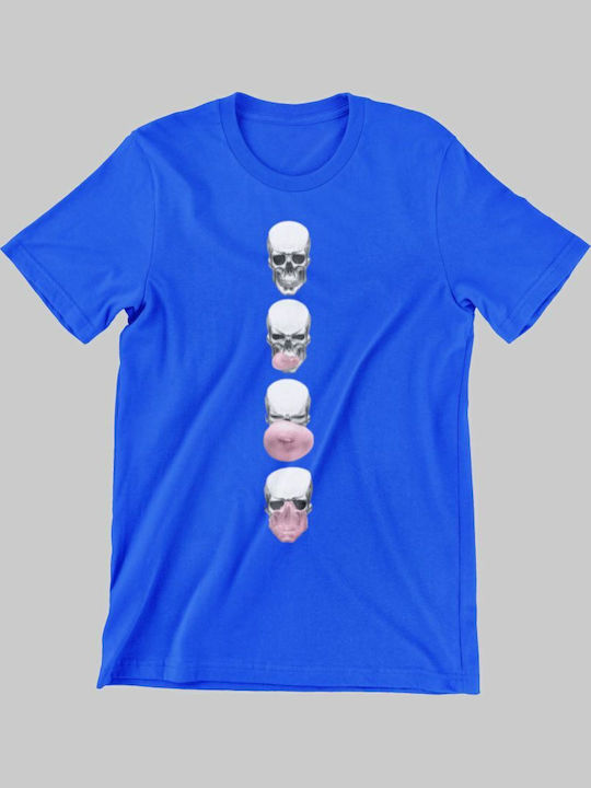 Детска тениска Фуксия Skull Bubble
