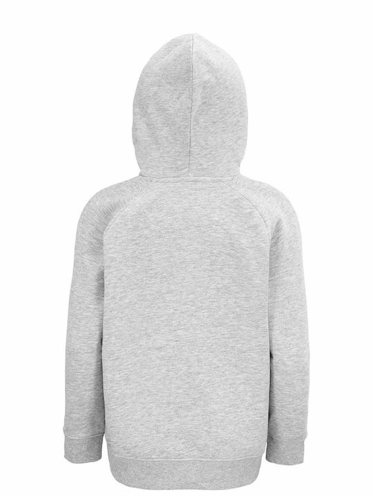 kirikoko Kinder Sweatshirt mit Kapuze und Taschen Grey Melange Organic