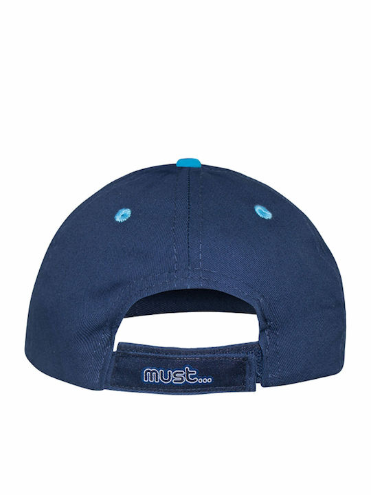 Kinderhut Jockey Stoff Blau