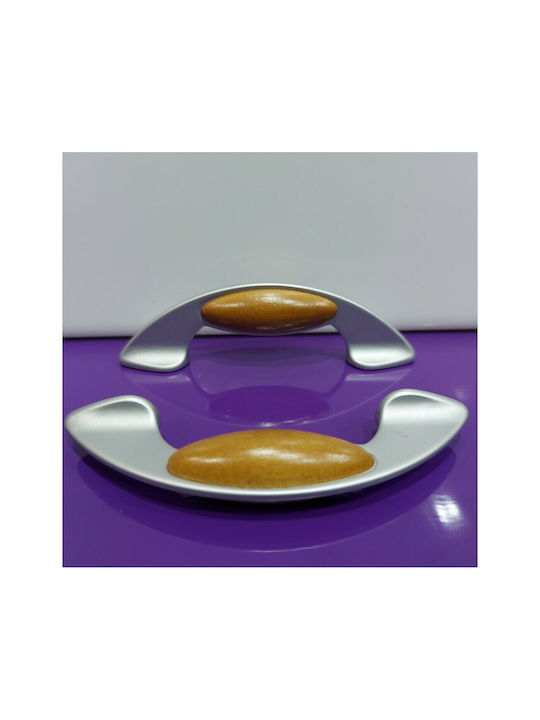Handle Furniture made of Zamak & Wooden & Metallic zamak and wood 120mm (Center Distance 96mm) 0902-096-10C1 1pcs