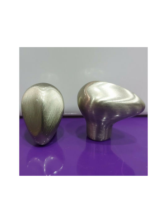 Steel-Nova Knopf Möbelgriff aus Metallisch in Silber Farbe 4130-000-12B1 1Stück