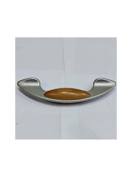 Handle Furniture made of Zamak & Wooden & Metallic zamak and wood 120mm (Center Distance 96mm) 0902-096-10C1 1pcs
