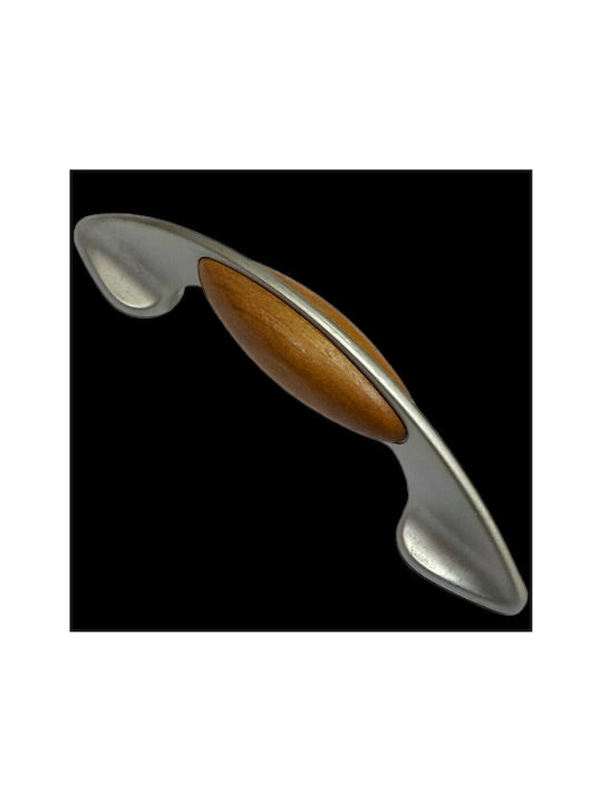 Handle Furniture made of Zamak & Wooden & Metallic zamak and wood 120mm (Center Distance 96mm) 0902-096-10C1 1pcs