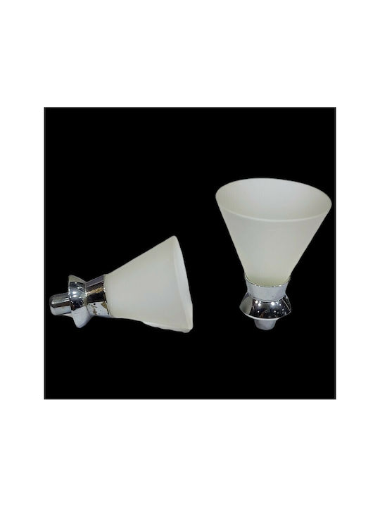 Steel-Nova Knopf Möbelgriff aus Kristall & Metallisch & Zamak in Transparent Farbe 7004-INO2 1Stück