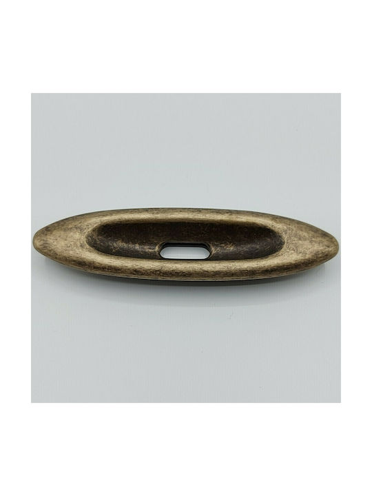 Bronze Door Flush Handle with Key Hole 130mm (Hole Centers 16mm) 9322-BRZ1