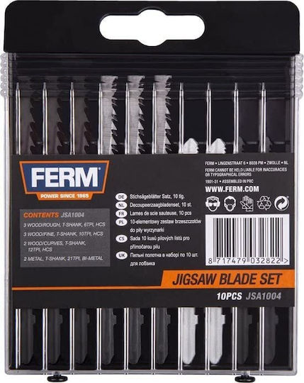 Ferm Jig Saw Blade for Wood 10pcs JSA1004