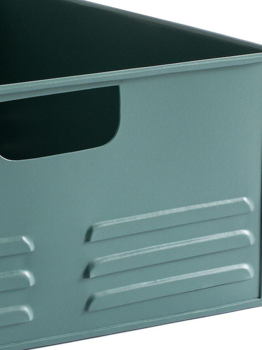 La Redoute Interieurs Metallisch Aufbewahrungsbox mit Deckel Grün 31cm 1Stück
