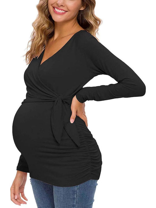 Queen Mother Top Maternity Tops μαύρη