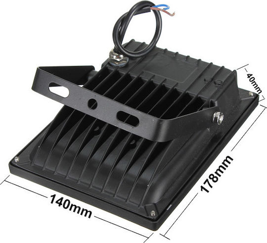 Slim Waterproof LED Floodlight 20W Cold White 6000K IP65