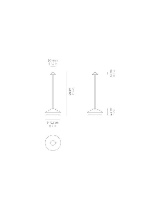 Zafferano Διακοσμητικό Φωτιστικό Pina Pro LED 10.5εκ.
