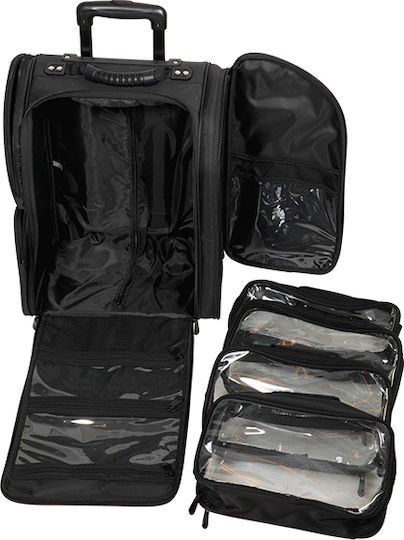 Foxy Fabric Cosmetic Case Wheeled Black H45xW39xD24cm