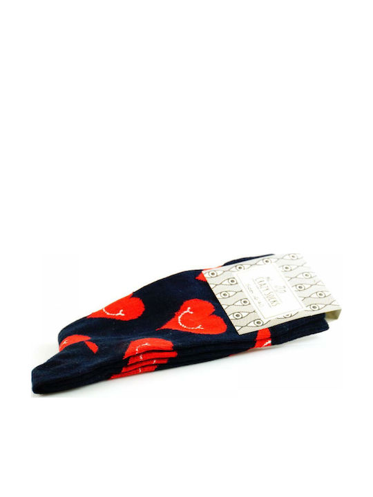 Crazy Socks Fashion Femei Șosete cu Model Albastre 1Pachet