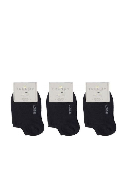 Trendy Ανδρικές Μονόχρωμες Κάλτσες Μαύρες 3Pack