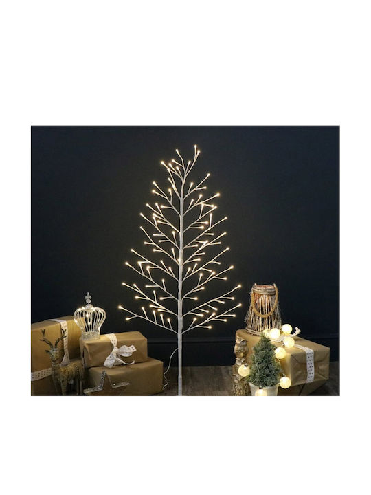 Christmas Decorative Snowy Illuminated Tree Natural Appearance 150cm Electric White