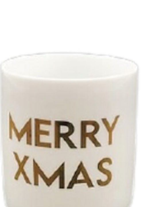 blokker Merry Christmas Christmas Ceramic Candlestick 8x7cm