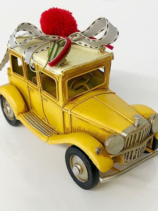 Christmas Figure Car Yellow Height 15cm