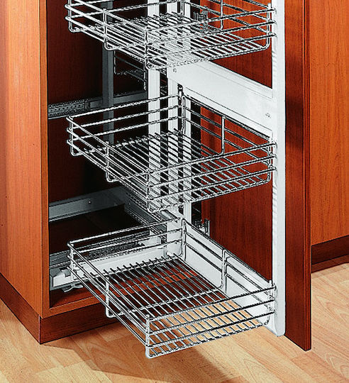 Lemi Magic Corner Cupboard Expanding Hardware with Brakes Silver 45x50cm 238-46912ASXBL