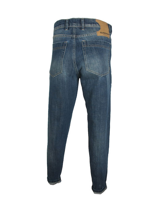 Pantalon De Blugi Elastic Pentru Bărbați Cu Fit Regular Albastru