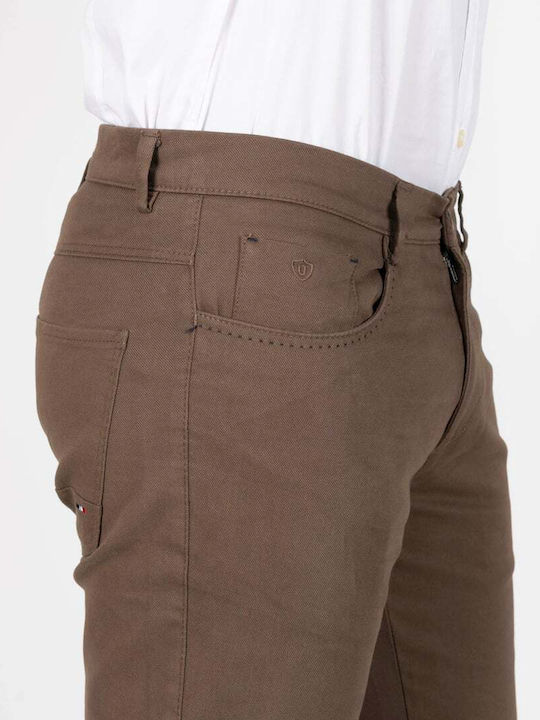 Men's Jeans Pants with Regular Fit Dark beige.