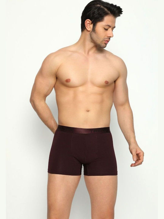 Trendy Elegant Herren Boxershorts crimson 1Packung