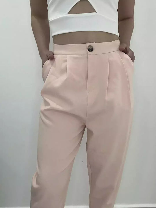 Pantaloni roz pentru femei A line