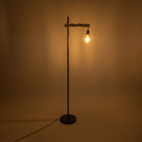 GloboStar Mindelo Stehlampe H150cm. Schwarz GloboStar Mindelo Stehlampe H150cm. Schwarz