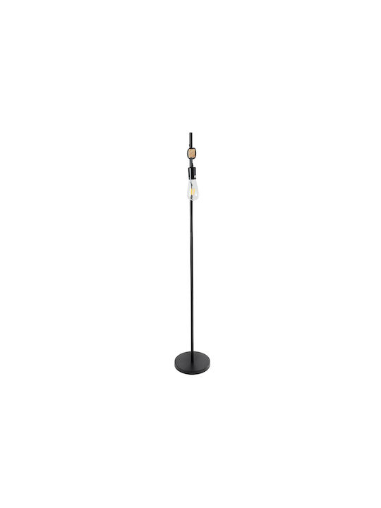 GloboStar Mindelo Floor Lamp H150xW35cm. with Socket for Bulb E27 Black
