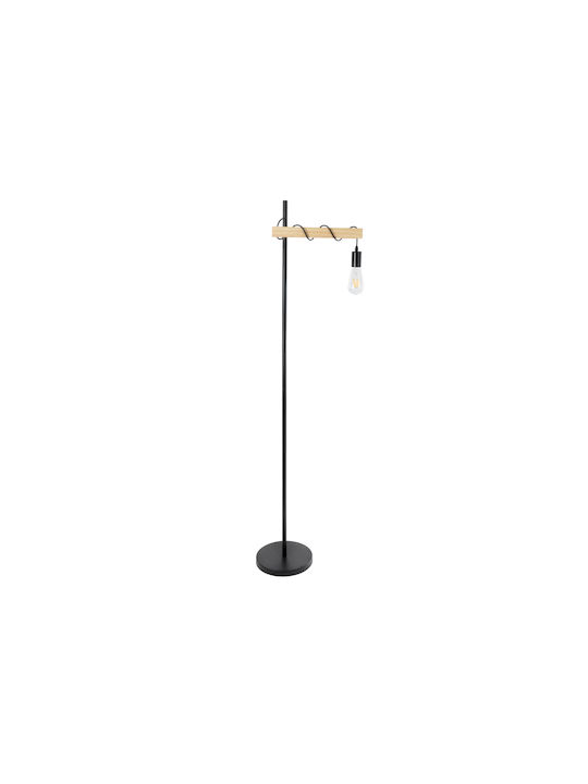 GloboStar Mindelo Floor Lamp H150xW35cm. with Socket for Bulb E27 Black