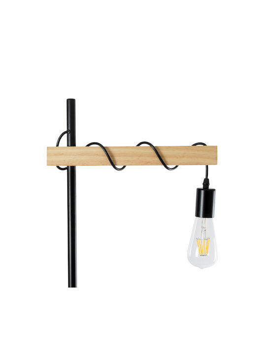 GloboStar Mindelo Floor Lamp H150xW35cm. with Socket for Bulb E27 Black