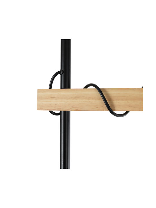 GloboStar Mindelo Floor Lamp H150xW35cm. with Socket for Bulb E27 Black