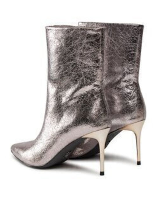 Stiefeletten Damen Silber