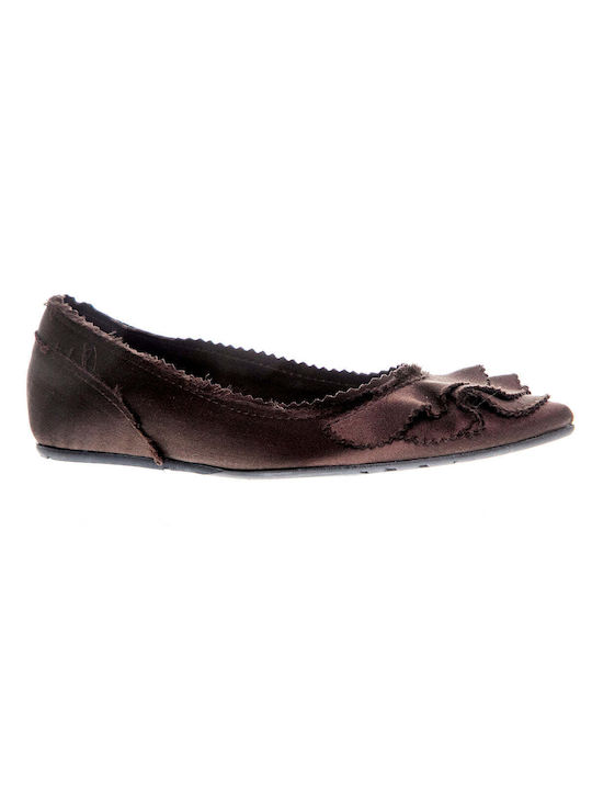 BALLERINAS ALBANY SATIN - KAFFEE