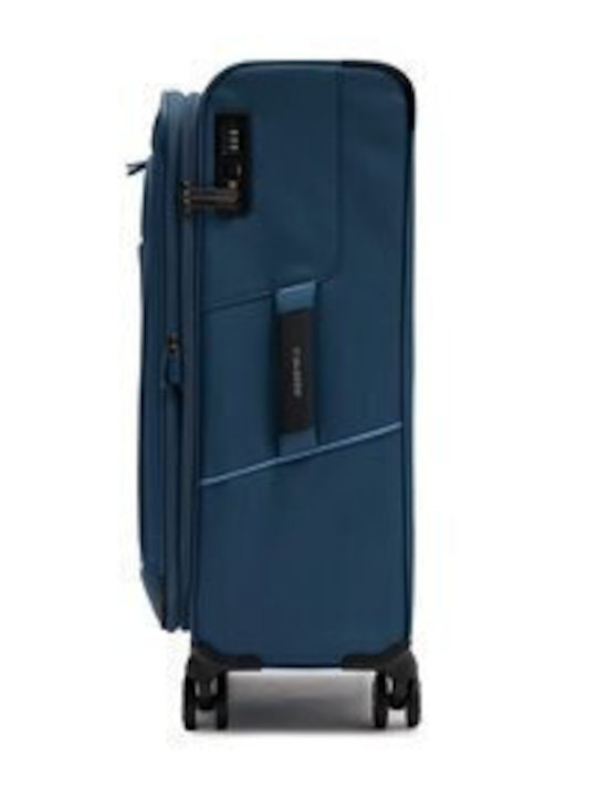 Travelite Skaii Medium Fabric Suitcase Blue with 4 Wheels Height 67cm