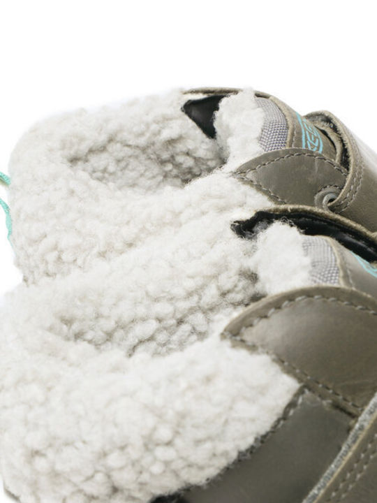 Kootenay Leather Kids Boots with Hoop & Loop Closure Green