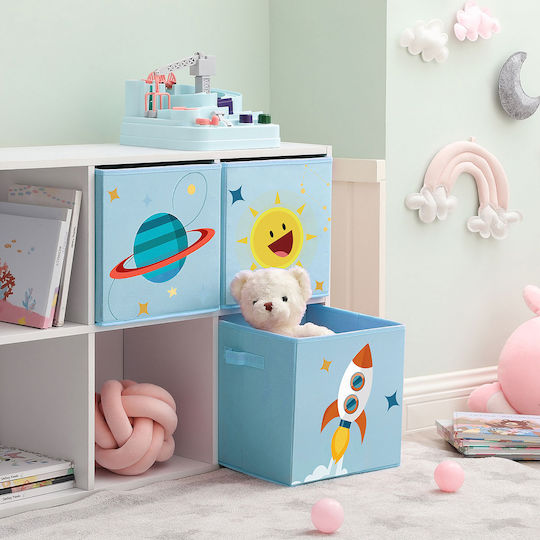 Songmics Детска кутия за съхранение Box Set Светлосин 30x30x30см 3бр