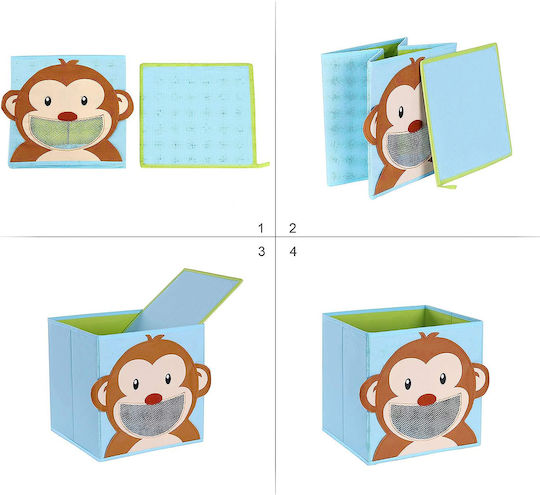 Songmics Kinder Aufbewahrungsbox aus Stoff Box Set Mehrfarbig 3Stück