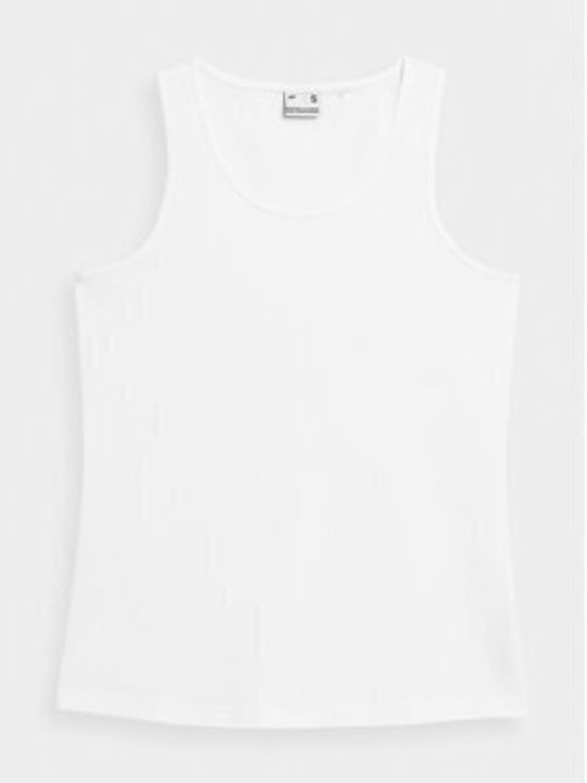 4F Bluză Sportivă pentru Femei Fără mâneci White