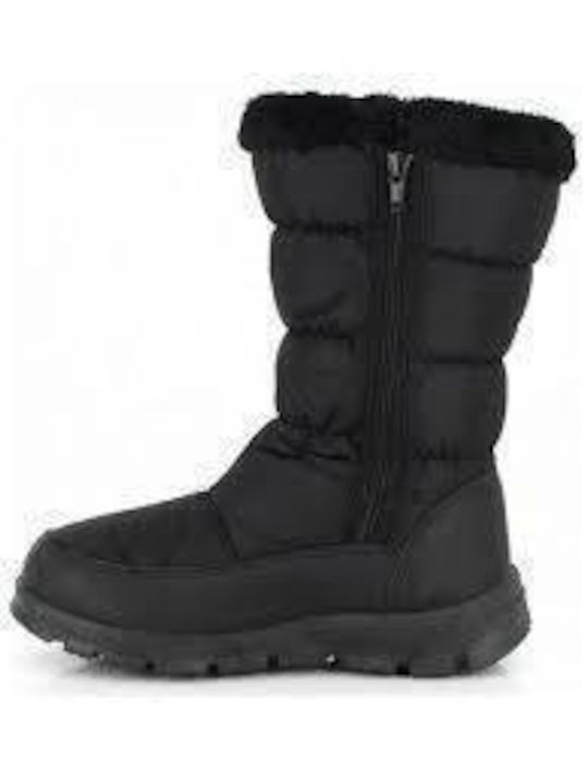 Meridian Kids Snow Boots with Lace Black