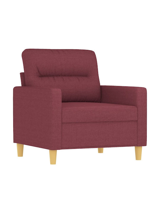 Living Room Furniture Set 3-Seater & 2-Seater & Armchair & Stool Bordeaux