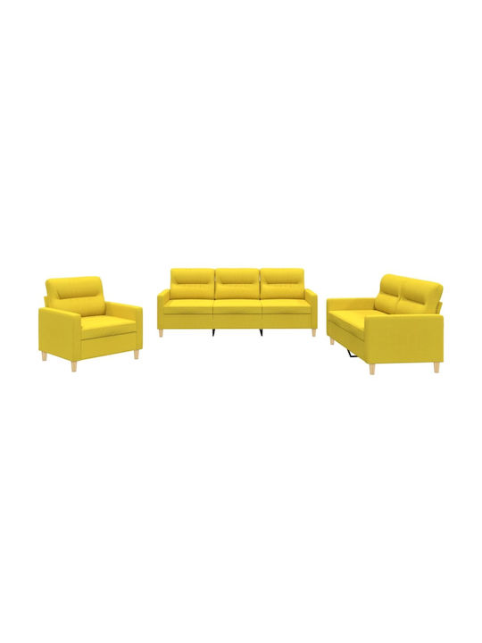 Σετ Спалня Седалка с 3 места и седалка с 2 места и фотьойл Light Yellow