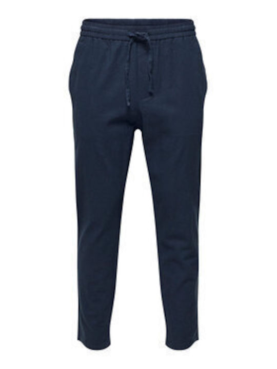 Only & Sons Men's Trousers in Tapered Line Dark Blue