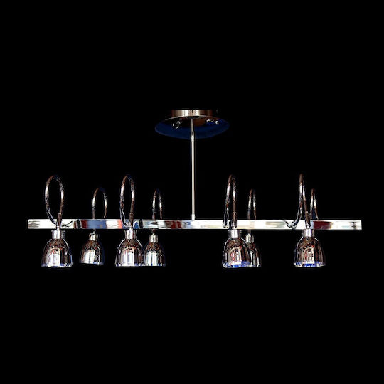 DITS Lighting Hängelampe Silber Schiene 8x8cm.